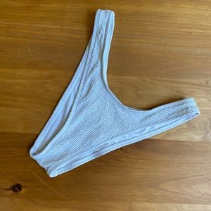 White Hi-Leg Bikini Bottom
